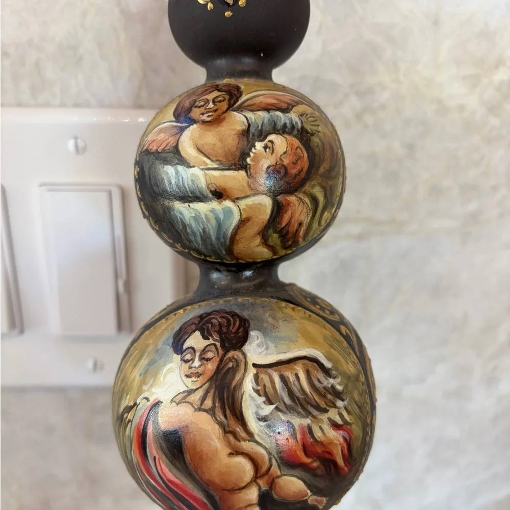 Christmas Nativity Tree topper, Hand-Painted, Metal, 17”H, New